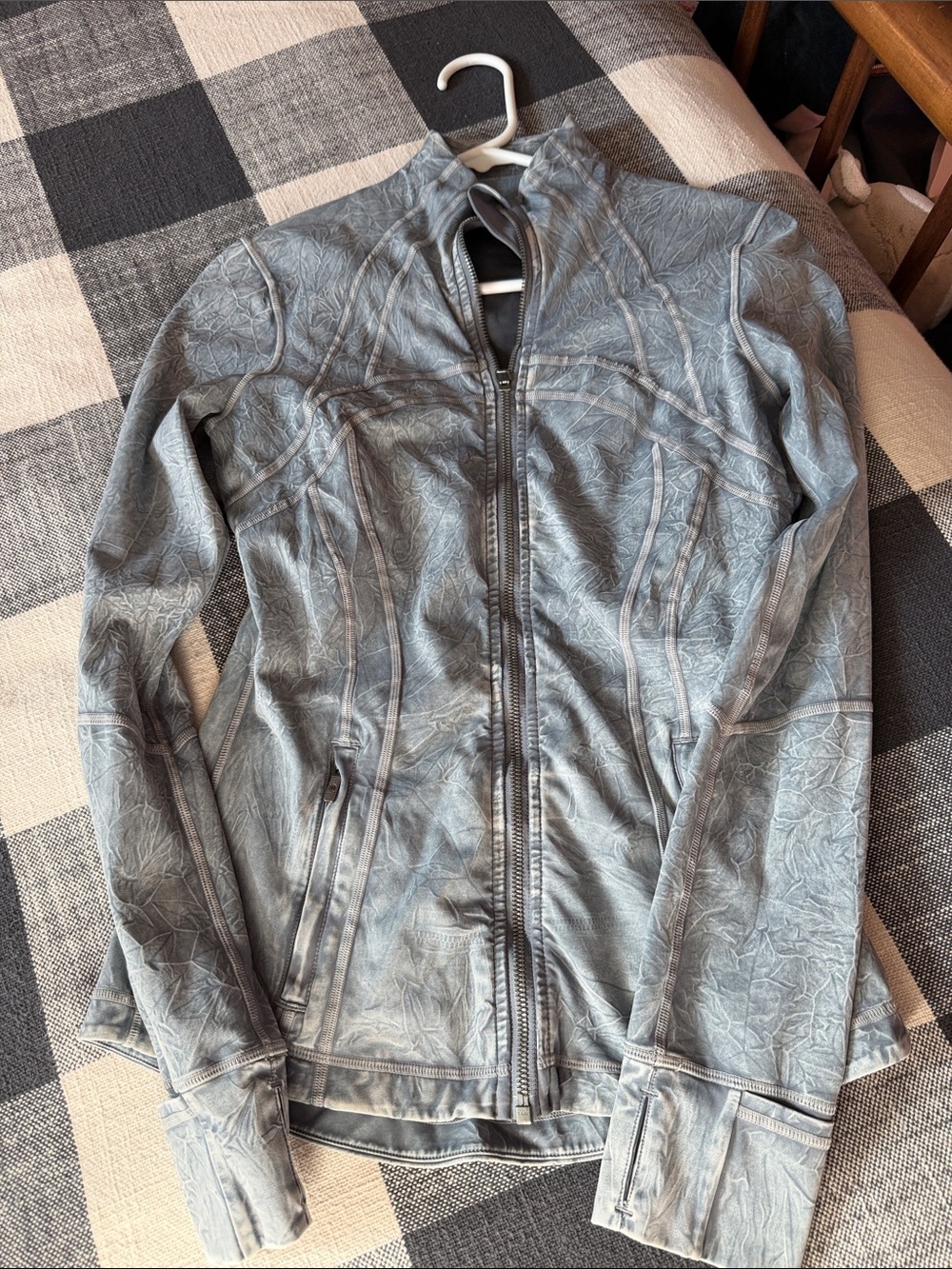 lululemon athletica Light Gray Textured Zip Jacket